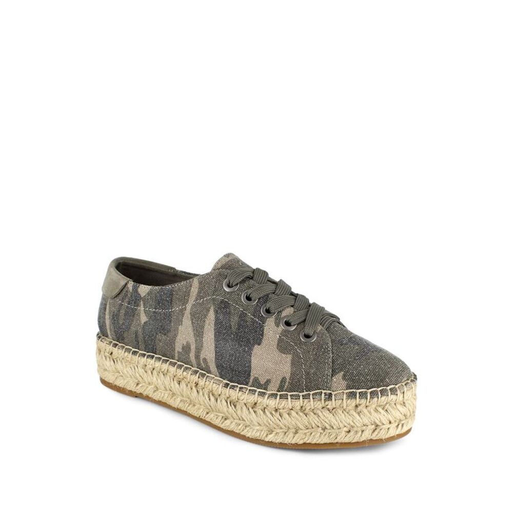 SPLENDID Womens Green Woven Laurel Round Toe Platform Lace-Up Sneakers 11 M